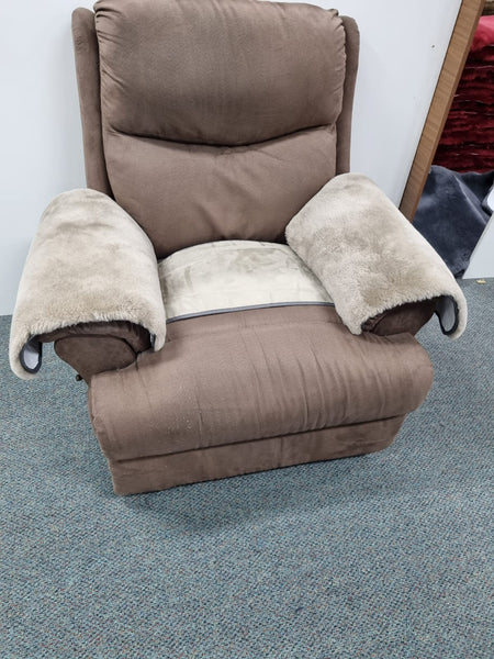 Recliner - Sheepskin Armrest Covers (Covers 1 x Pair of Armrests)