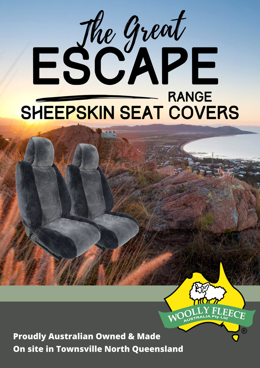 The Great Escape Range - Sheepskin Seat Covers – Woolly Fleece Australia