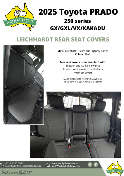 TOYOTA PRADO 250 Series GX/GXL/VX/KAKADU 2025