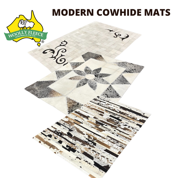 DESIGNER COW HIDE MATS - RECTANGLE SHAPE