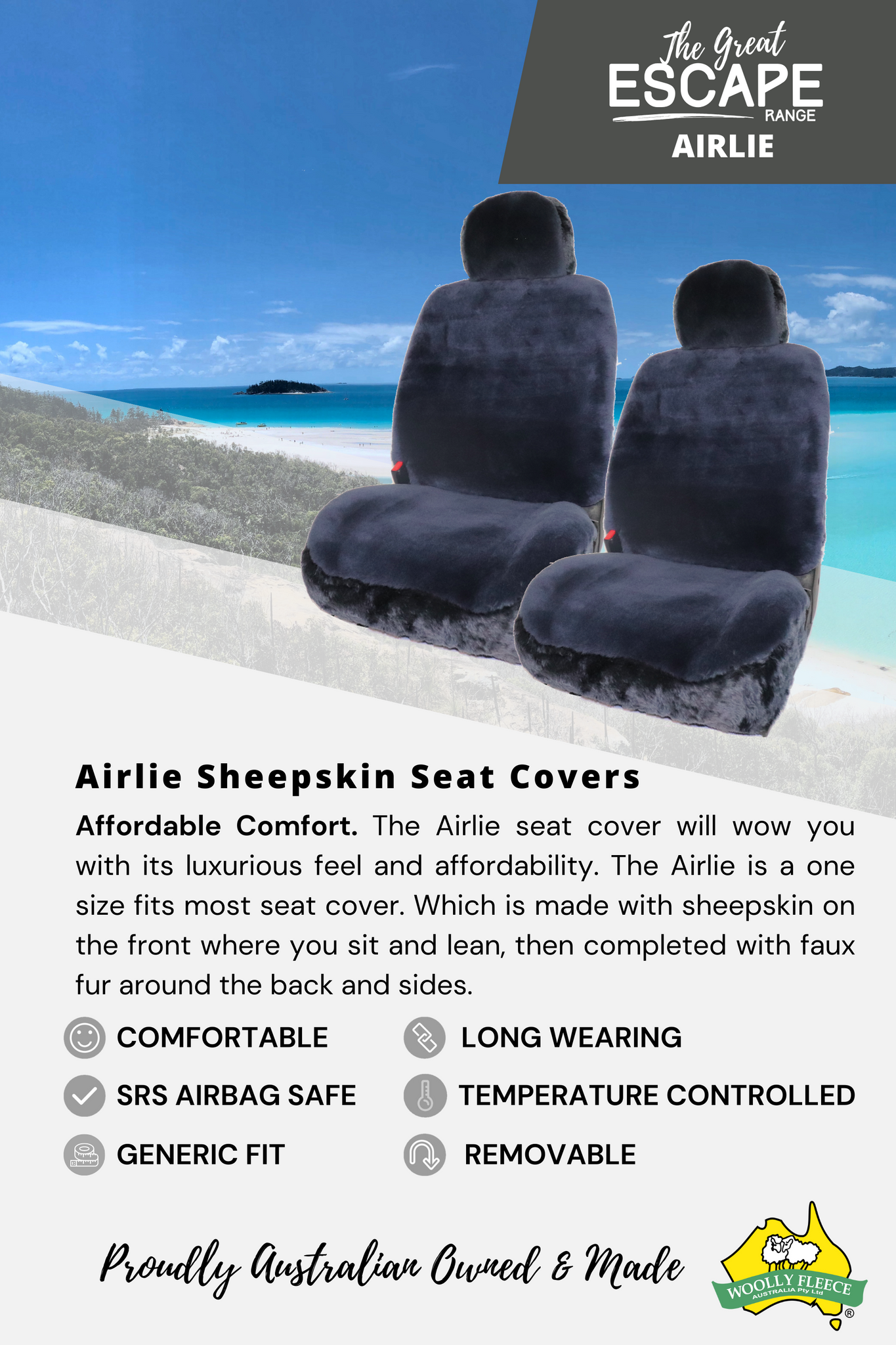 Repco sheepskin car seat covers deals