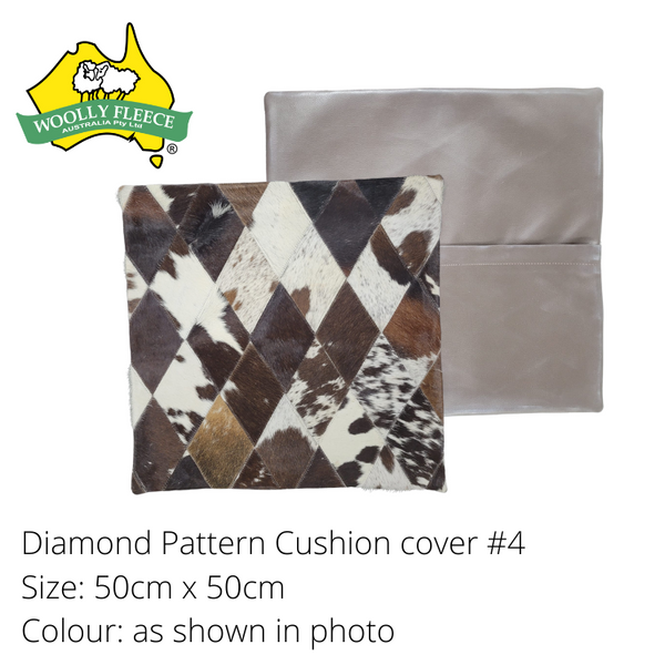 Cowhide Cushion cover - Diamond, 50cmx50cm