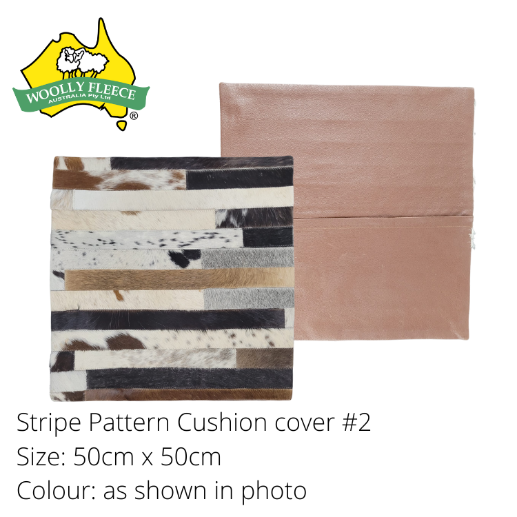 Cowhide Cushion cover - Stripe, 50cmx50cm