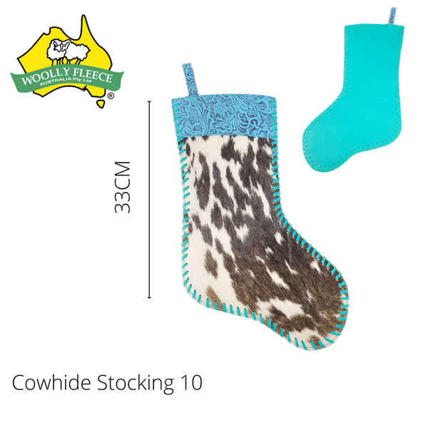 Cowhide Christmas Stockings