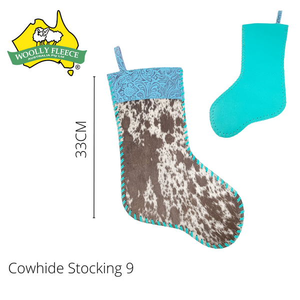 Cowhide Christmas Stockings