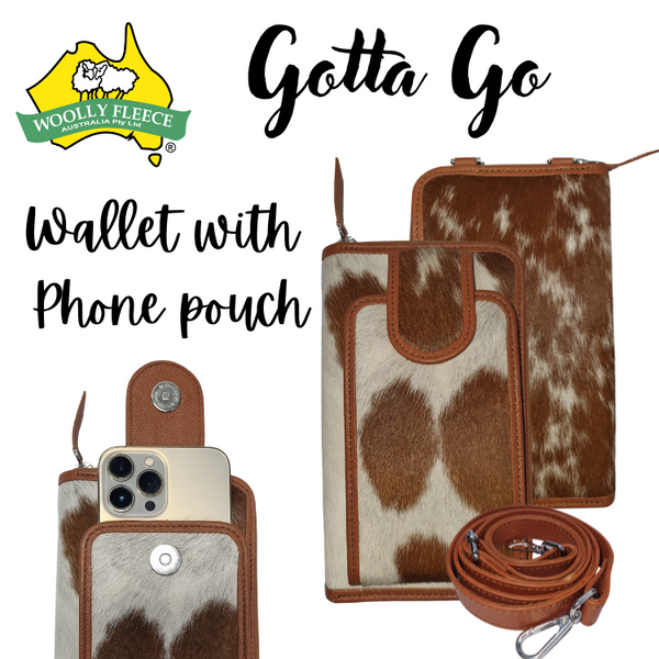 Cowhide accessories - phone wallet