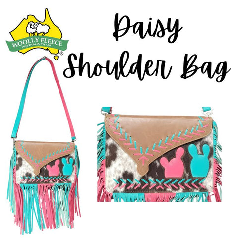 Daisy - Leather shoulder bag with tassles