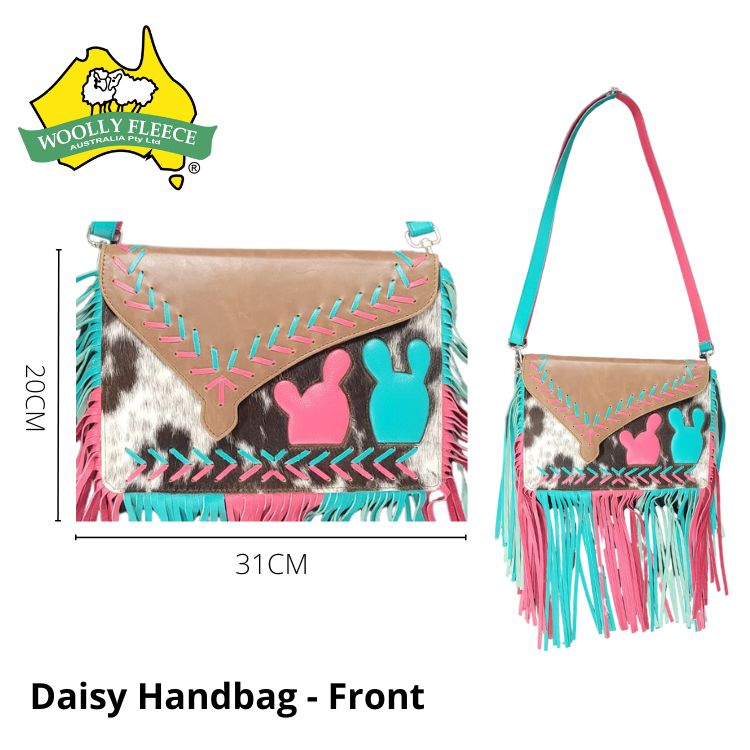 Daisy - Leather shoulder bag with tassles