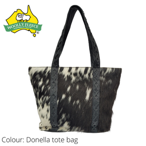 Leather Bag - Donnella Tote - 100& Leather and Cowhide