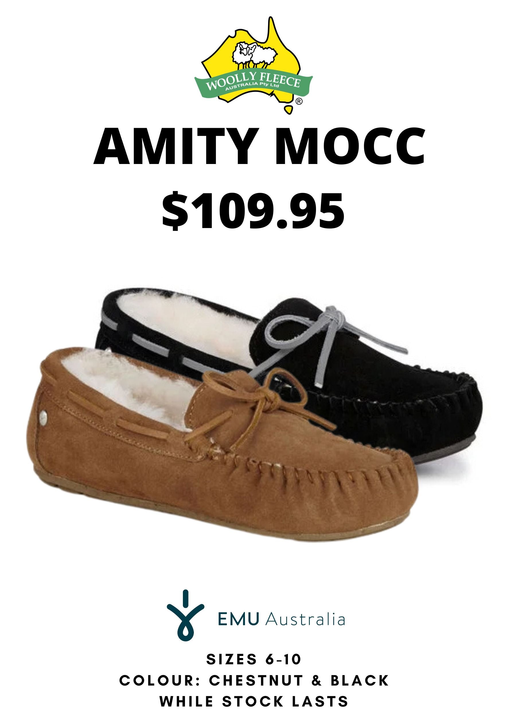 Foot wear - Emu Amity Moccasin style slipper – Woolly Fleece Australia