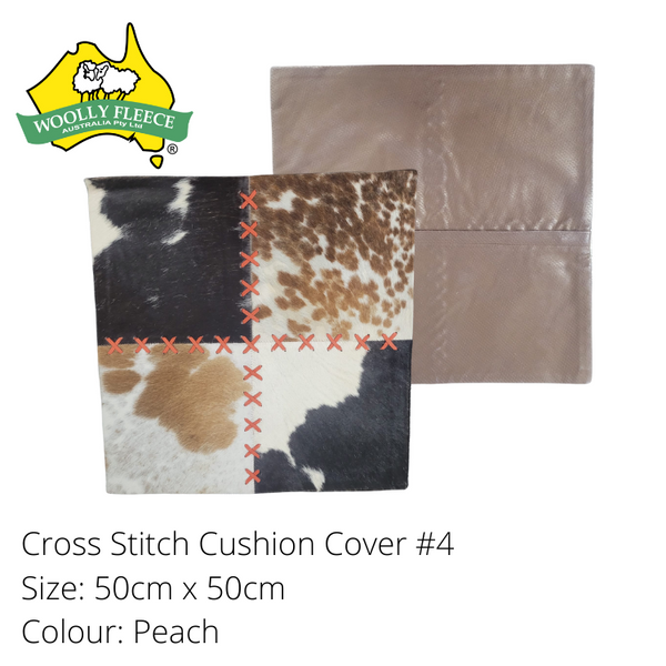 Cowhide Cushion cover - Cross Stitch, 50cmx50cm