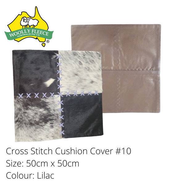 Cowhide Cushion cover - Cross Stitch, 50cmx50cm