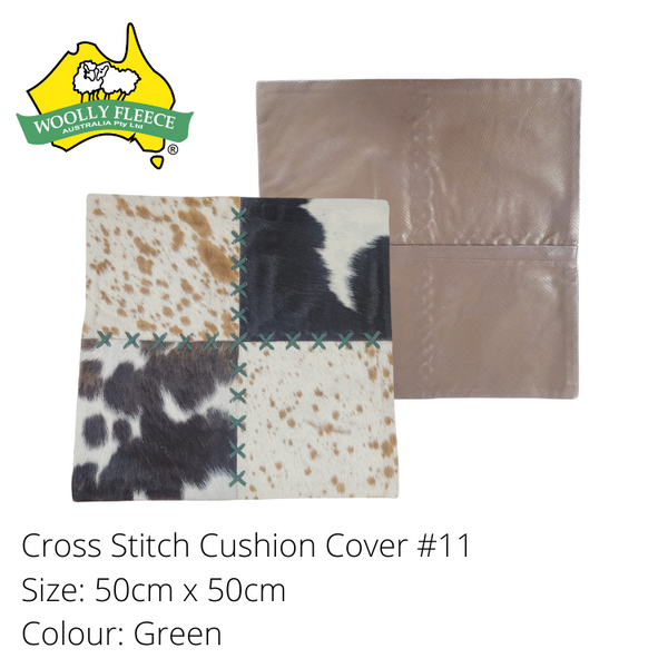 Cowhide Cushion cover - Cross Stitch, 50cmx50cm