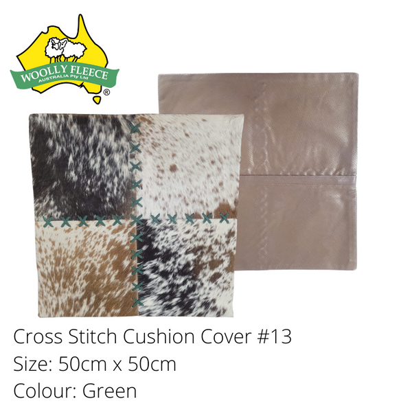 Cowhide Cushion cover - Cross Stitch, 50cmx50cm