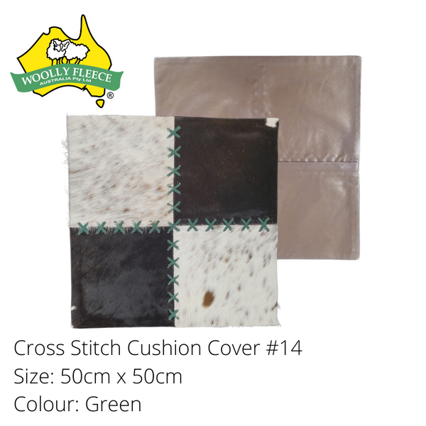 Cowhide Cushion cover - Cross Stitch, 50cmx50cm