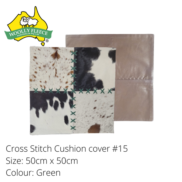 Cowhide Cushion cover - Cross Stitch, 50cmx50cm