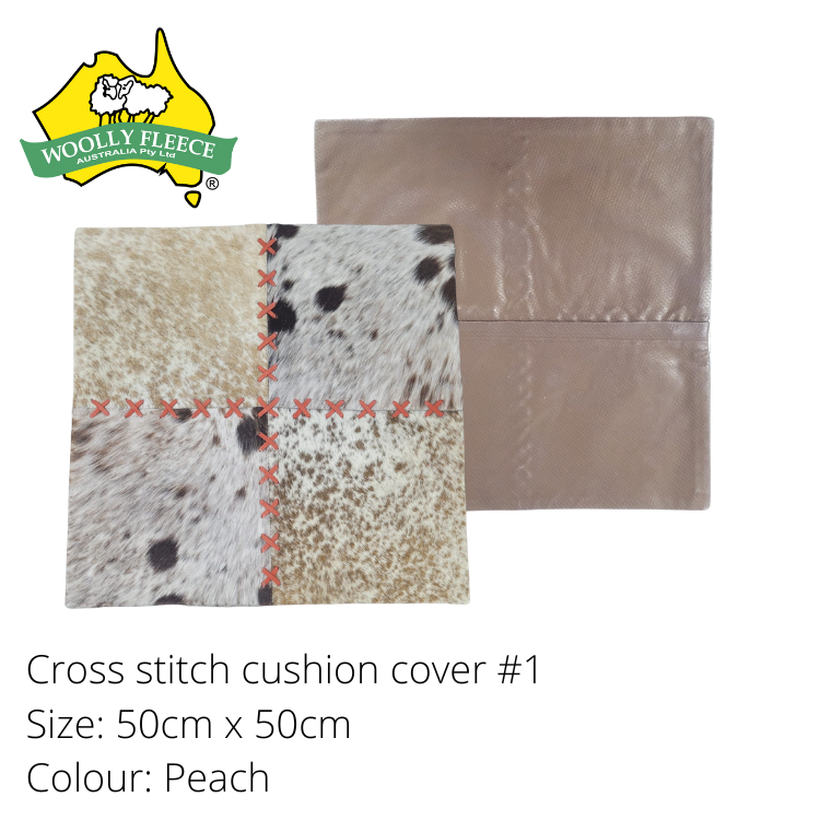 Cowhide Cushion cover - Cross Stitch, 50cmx50cm