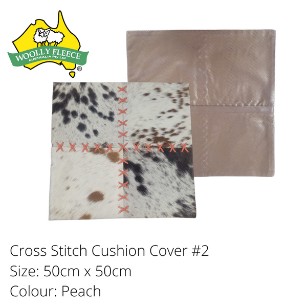 Cowhide Cushion cover - Cross Stitch, 50cmx50cm