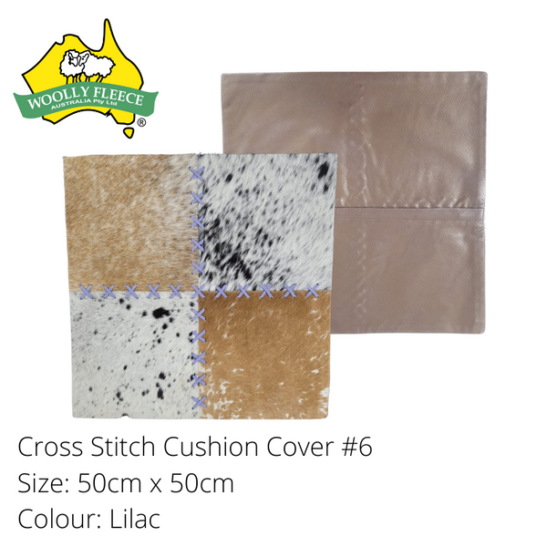 Cowhide Cushion cover - Cross Stitch, 50cmx50cm