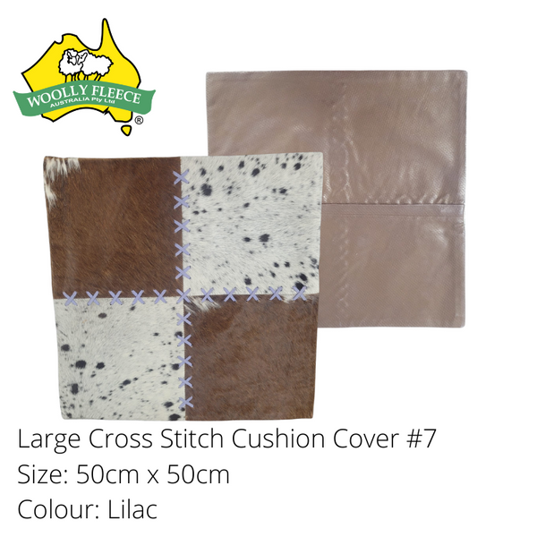 Cowhide Cushion cover - Cross Stitch, 50cmx50cm