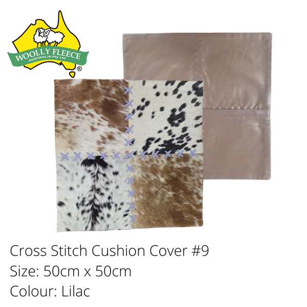 Cowhide Cushion cover - Cross Stitch, 50cmx50cm