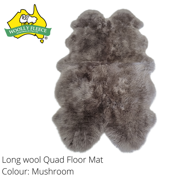 Home Decor - Longwool Sheepksin Quad Rug