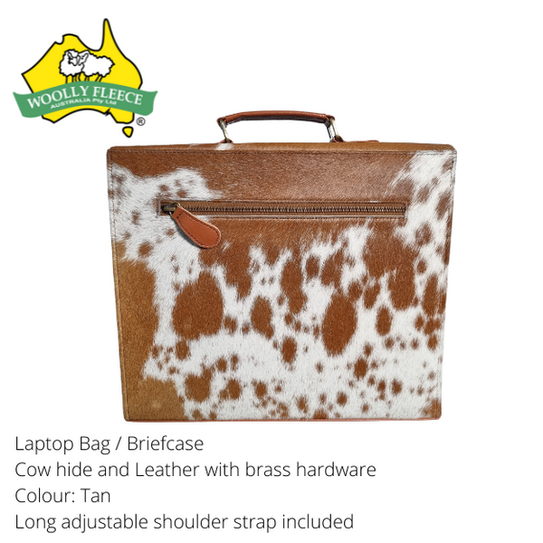 Leather Bag - Cowhide Briefcase - Laptop Bag