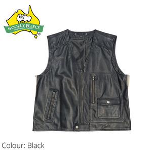 Leather Vest -2xlarge only
