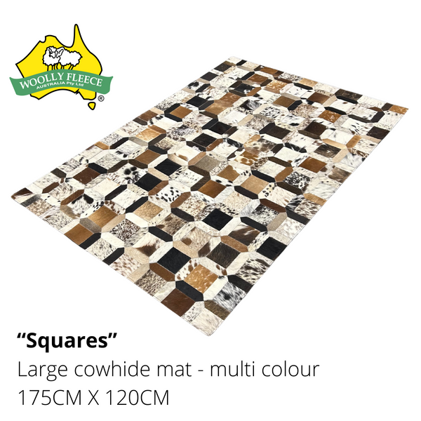 DESIGNER COW HIDE MATS - RECTANGLE SHAPE