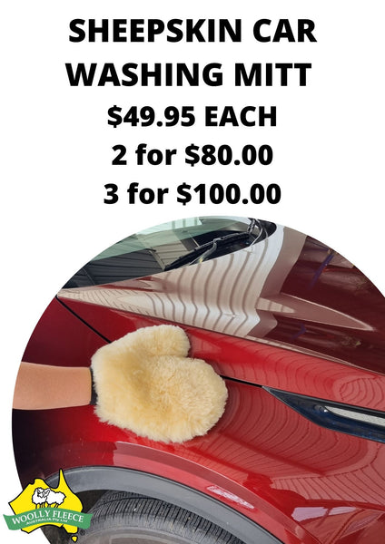 Sheepskin car wash mitt
