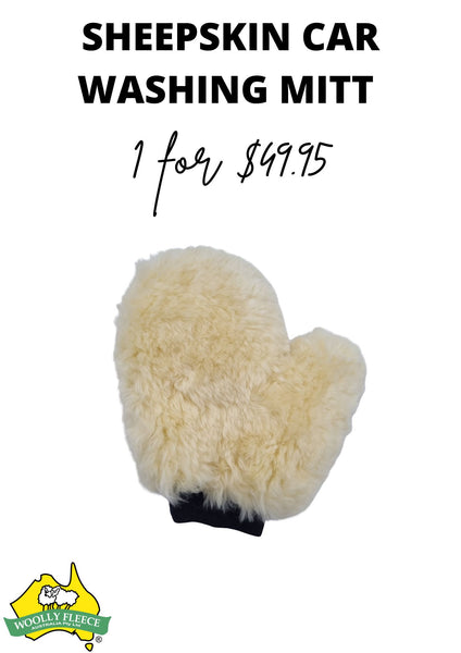 Sheepskin car wash mitt
