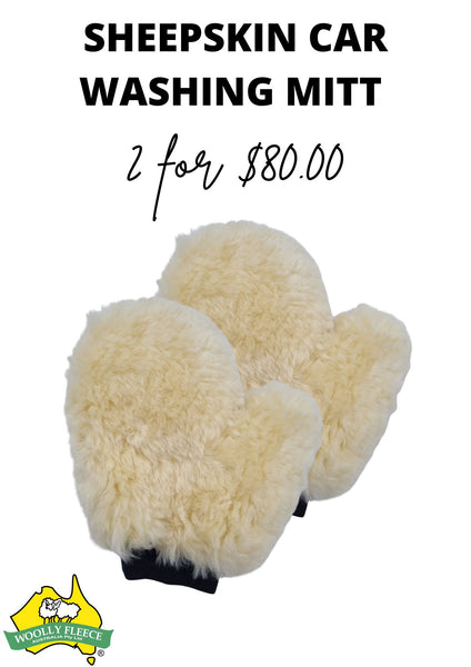 Sheepskin car wash mitt
