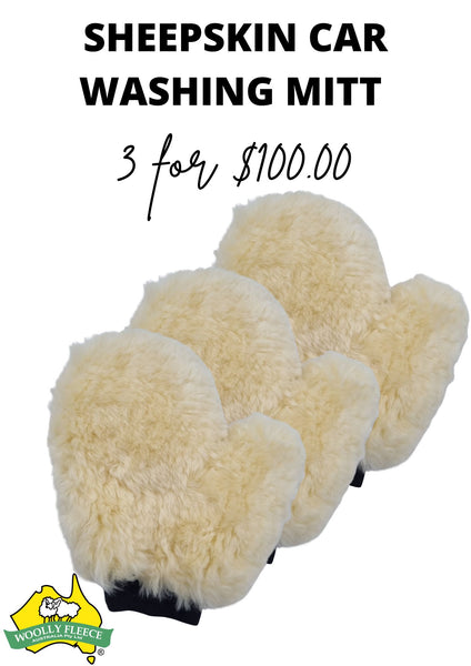 Sheepskin car wash mitt