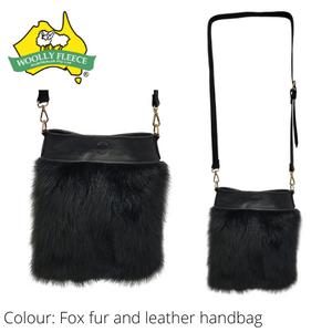 Leather Bag - Fox fur trim